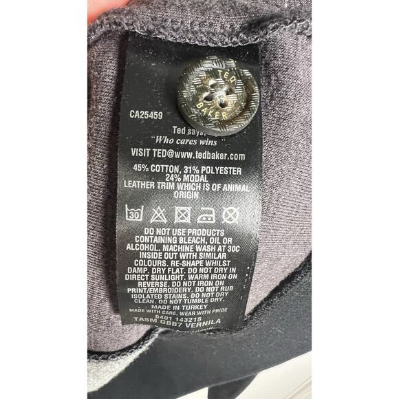 Ted Baker The London Sweater Mens Large Black Pullover Mock Neck Jersey Knit EUC - Picture 6 of 8